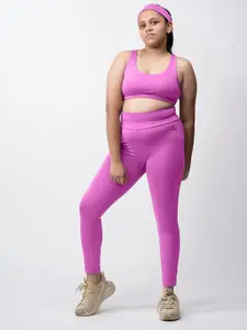 UMILDO Girls Printed Round Neck T-shirt With Leggings