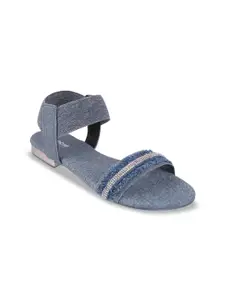 Mochi Women Western - Embellished Open Toe Flats