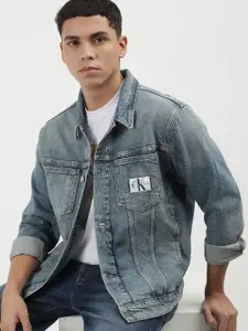 Calvin Klein Jeans Men Washed Denim Jacket