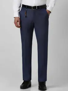 V Dot Men Mid-Rise Slim Fit Formal Trousers