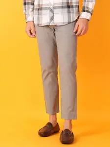 V-Mart Men Mid-Rise Checked Trousers