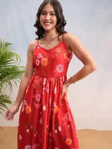 Vishudh Women Floral Print Maxi Dress