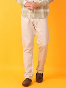 V-Mart Solid Mid-Rise Slim Fit Trousers