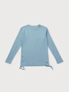 Gini and Jony Girls Solid Round Neck Cotton Pullover Sweatshirt