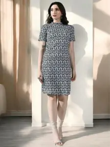 BAESD Women Checked Bodycon Dress