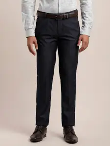 Turtle Men Solid Tailored Slim Fit Trousers