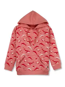Gini and Jony Girls Conversational Printed Hooded Cotton Pullover Sweatshirt