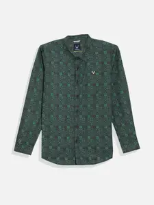Allen Solly Junior Boys Spread Collar Ethnic Motifs Printed Cotton Slim Fit Casual Shirt