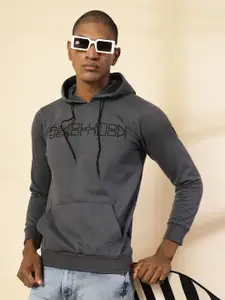 Rigo Men Typography Printed Hood Pullover Sweatshirt
