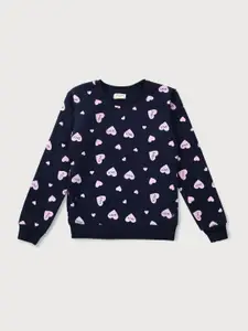 Gini and Jony Girls Printed Cotton Sweatshirt