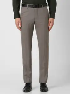 Van Heusen Men Checked Slim Fit Cotton Formal Trouser