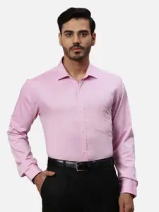 Park Avenue Men Spread Collar Solid Cotton Slim Fit Formal Shirt