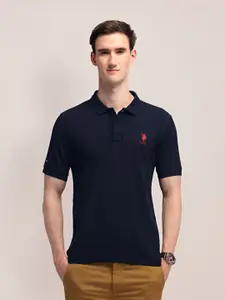 U.S. Polo Assn. Men Brand Logo Polo Collar Slim Fit Pure Cotton T-shirt