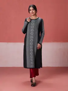 Likha Women Ethnic Motifs Printed Straight Winter Kurta