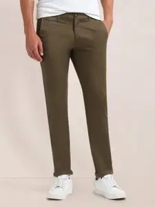 U.S. Polo Assn. Men Slim Fit Cotton Regular Trousers