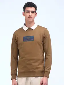 Flying Machine Men Brand Logo Printed Round Neck Cotton Pullover Sweatshirt