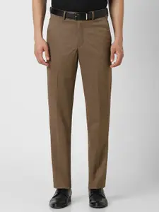 Van Heusen Men Printed Mid-Rise Cotton Trousers