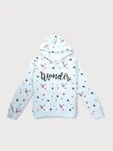 Gini and Jony Girls Cotton Hooded Sweatshirt