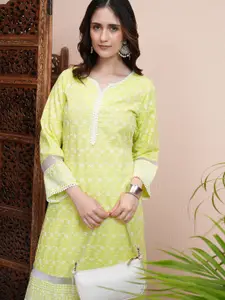 Vishudh Floral Embroidered Straight  Kurta