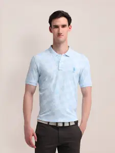 U.S. Polo Assn. Men Floral Printed Polo Collar Slim Fit T-shirt