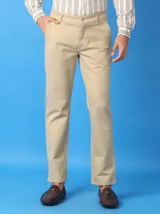 V-Mart Men Solid Mid-Rise Slim Fit Trousers