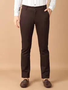 V-Mart Men Solid Mid-Rise Slim Fit Trousers