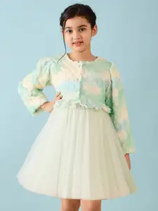 Stylo Bug Self Design Fit & Flare Dress