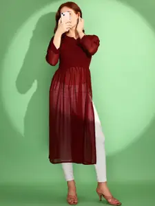 KALINI Women Solid Round Neck Kurta