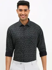 Allen Solly Men Spread Collar Floral Printed Cotton Slim Fit Formal Shirt