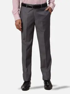 Park Avenue Men Solid Mid-Rise Slim Fit Trousers