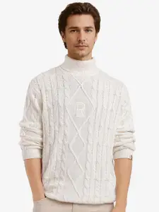 RARE RABBIT Men Cable Knit Pullover