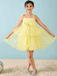 Stylo Bug Girls Floral Embellished Fit & Flare Dress