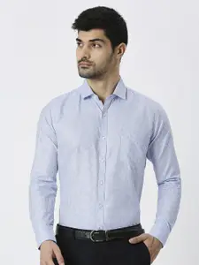 MARK & ALBERT Men India Slim Spread Collar Micro Checked Cotton Formal Shirt