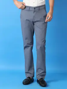 V-Mart Men Solid Mid-Rise Slim Fit Trousers