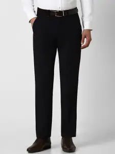 Van Heusen Men Solid Mid-Rise Slim Fit Formal Trousers
