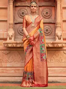 Anouk Ethnic Motifs Woven Design Zari Patola Saree
