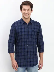 Allen Solly Men Custom Spread Collar Checked Cotton Casual Shirt