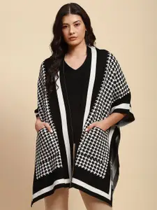 Global Republic Printed High-Low Open Front Shrug