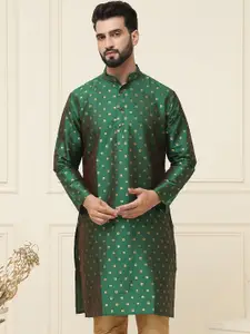 SOJANYA Geometric Printed Band Collar Straight Kurta