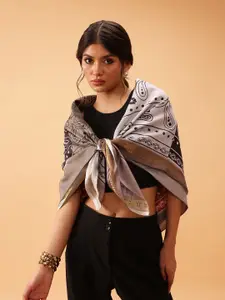 Silk Land Women Paisely  Printed Scarf