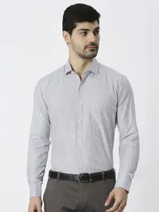 MARK & ALBERT Men India Slim Spread Collar Micro Checked Cotton Formal Shirt