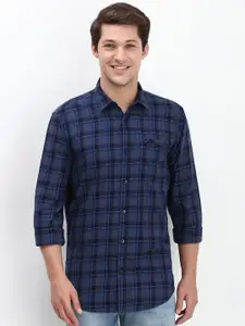 Allen Solly Men Custom Spread Collar Tartan Checked Cotton Casual Shirt