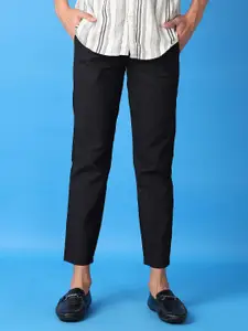 V-Mart Men Checked Regular Fit Mid-Rise Trousers