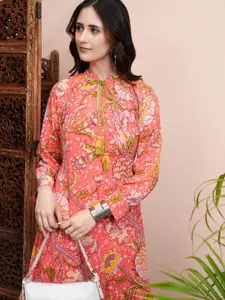 Vishudh Women  Floral Print Maxi Midi Dress