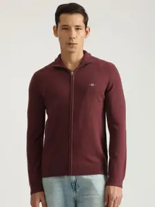 GANT Men Woollen Cardigan with Zip Detail Detail
