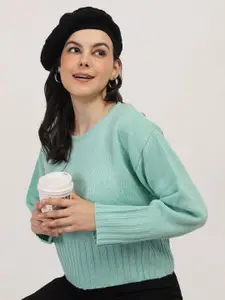 CHKOKKO Women Woollen Casual Pullover