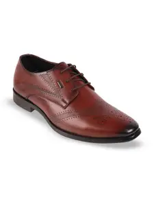 Metro Men Textured Leather Formal Brogues