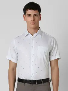 Van Heusen Men Spread Collar Micro Ditsy Printed Cotton Formal Shirt