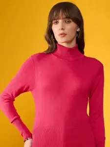 98 Degree North Women Cotton Turtle Neck Pullover Sweaters