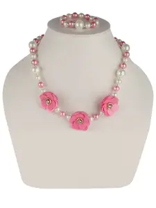 Daizy Girls Flower Necklace Bracelet Jewellery Set